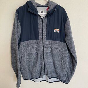 Element Hoodie Jacket Men's L Blue Fleece Full Zip Skater